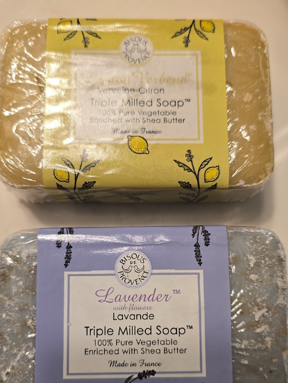 Lemon Verbena & Lavender Triple Milled Soap - Yellow & Lavender Full Sized Bars!